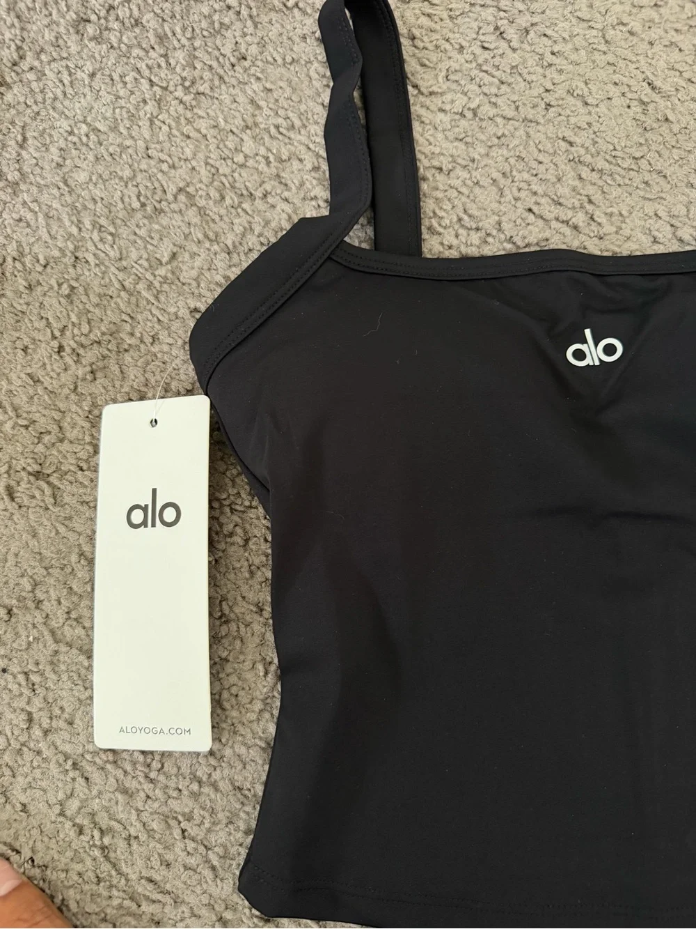 ALO Yoga Black Mini Skirt with Built-In Shorts